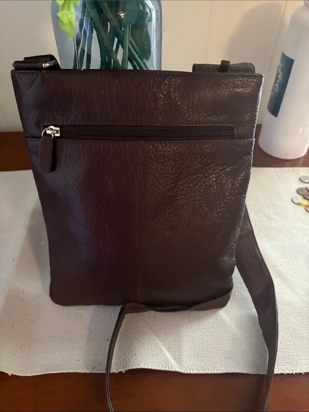 RADLEY LONDON Dark Brown Leather Crossbody Bag